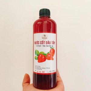 Nước Cốt Dâu Tây Nguyên Chất DLFRESH Đặc Sản Đà Lạt Chai 550ml
