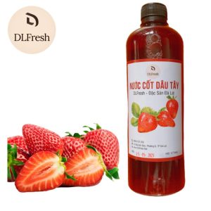 Nước Cốt Dâu Tây Nguyên Chất DLFRESH Đặc Sản Đà Lạt Chai 550ml