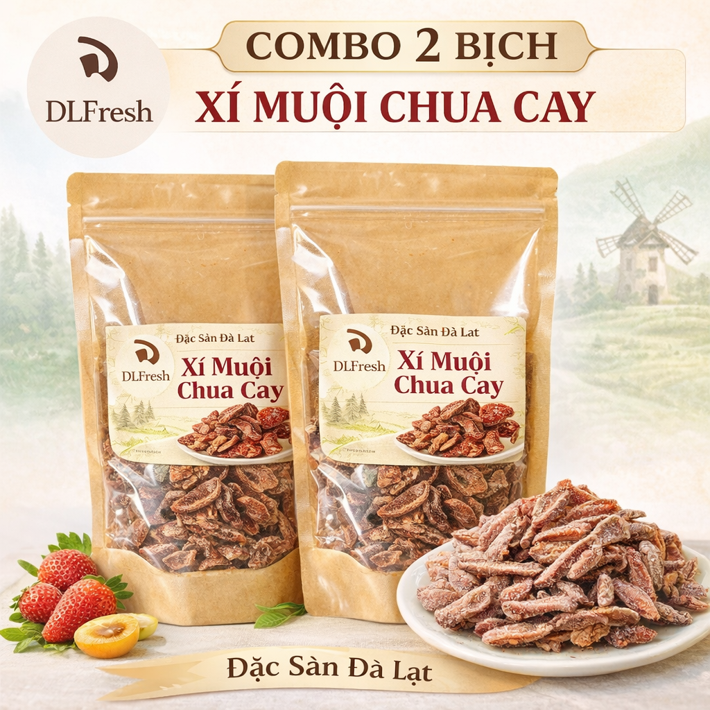 Xí Muội Chua Cay DLFresh Túi 250g – Ô Mai Chua Cay Đặc Sản Đà Lạt - Ảnh 2