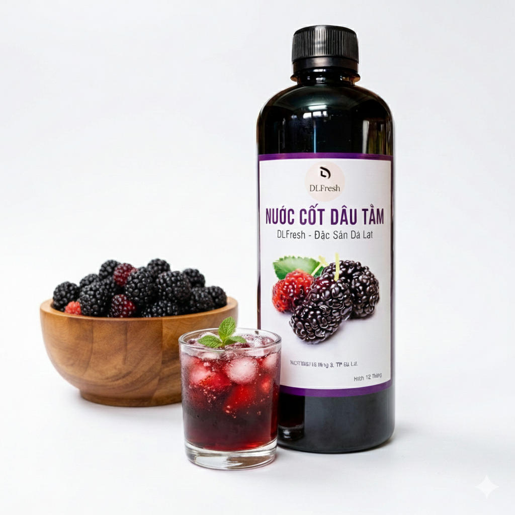 Nước Cốt Dâu Tằm DLFresh 500ml – Đặc Sản Đà Lạt Thơm Ngon